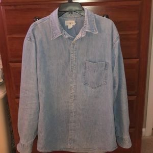J Crew Denim button up Denim shirt Size L